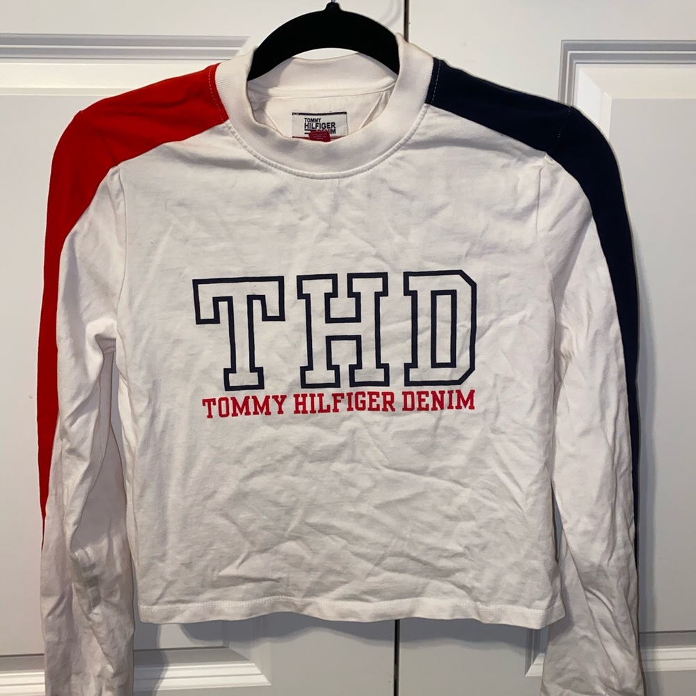 Tommy Hilfiger Denim long sleeve crop top